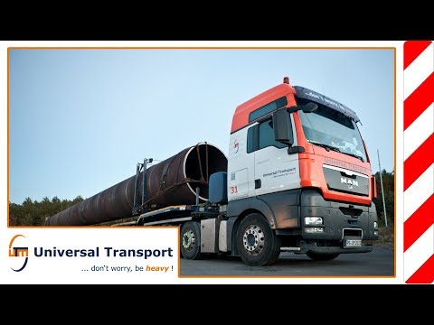 Universal Transport - Transport of a metal tube of 81 tons