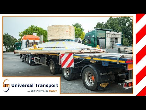 Universal Transport - with 2x 28to. through the city of Krefeld